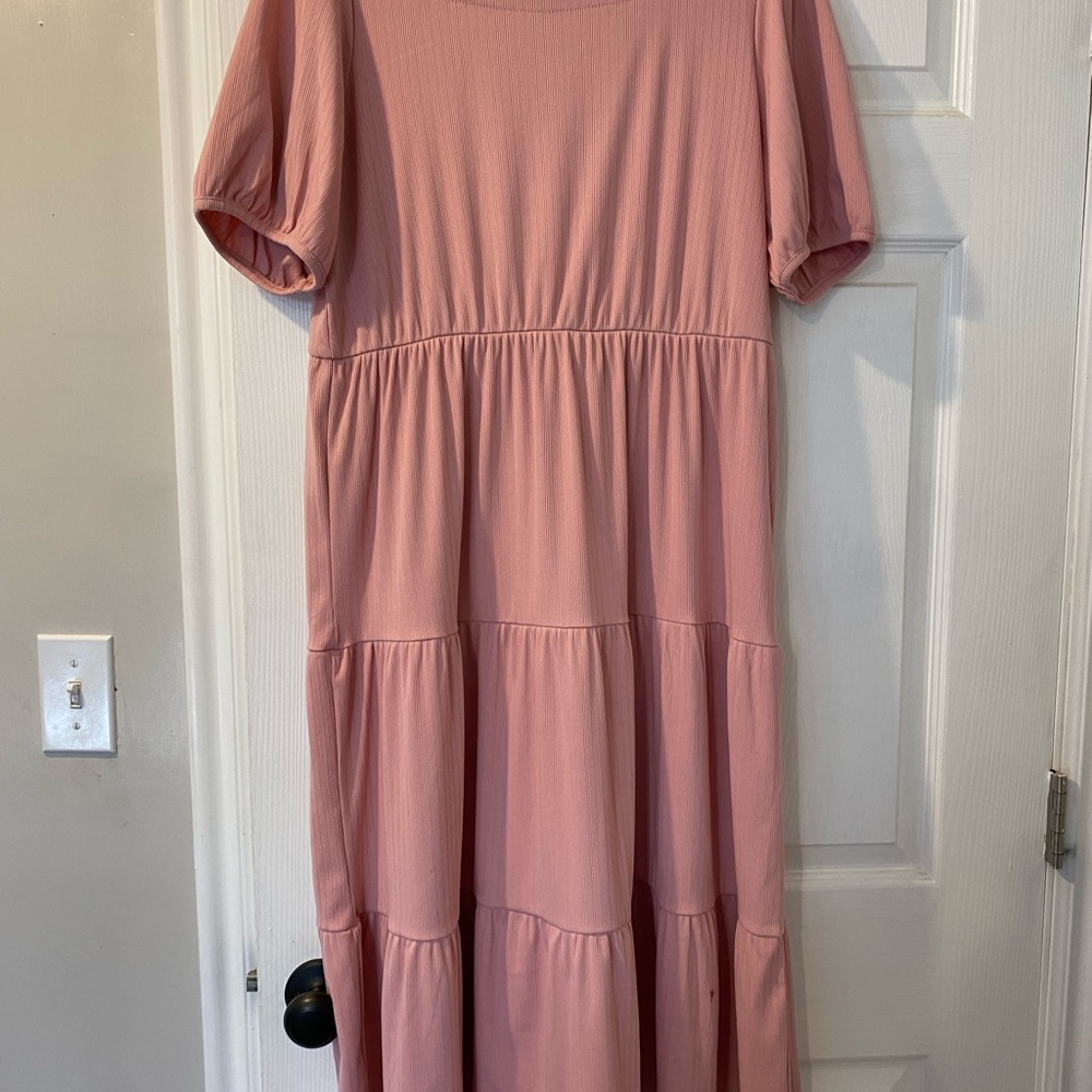 SWEETSALT Pink Tiered Dress